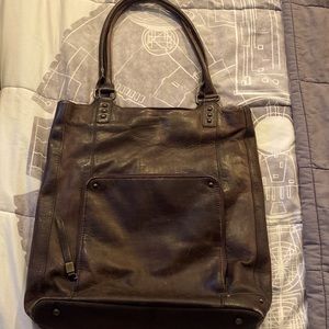 Leather computer bag